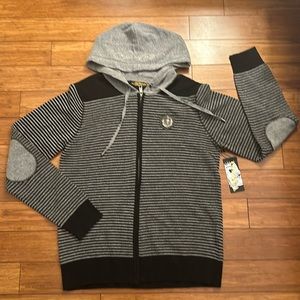 NWT -Ed Hardy by Christian audigier  knitted men’s hoodie sweater .